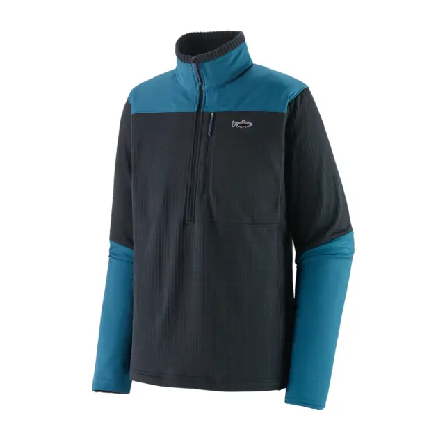 Patagonia M's R1 Fitz Roy 1/4 Zip XXL Basin Green 